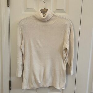 Cream Turtleneck Sweater